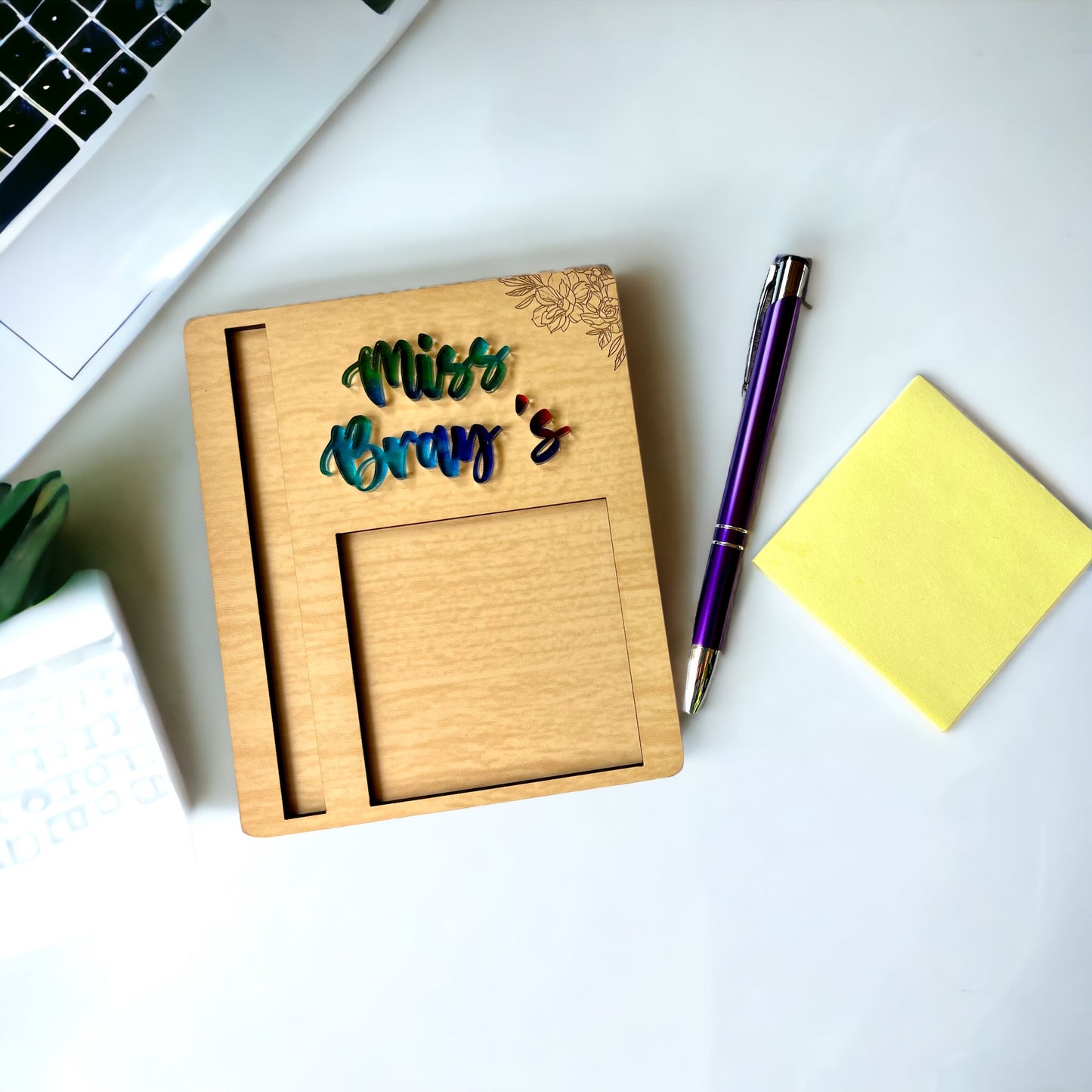 Personalized Notepad & Pen Holder