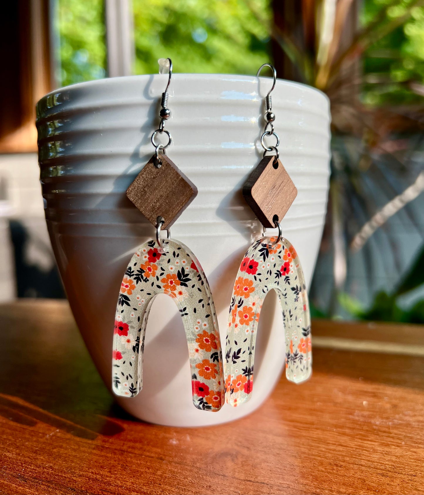 Floral Boho Dangle Earrings