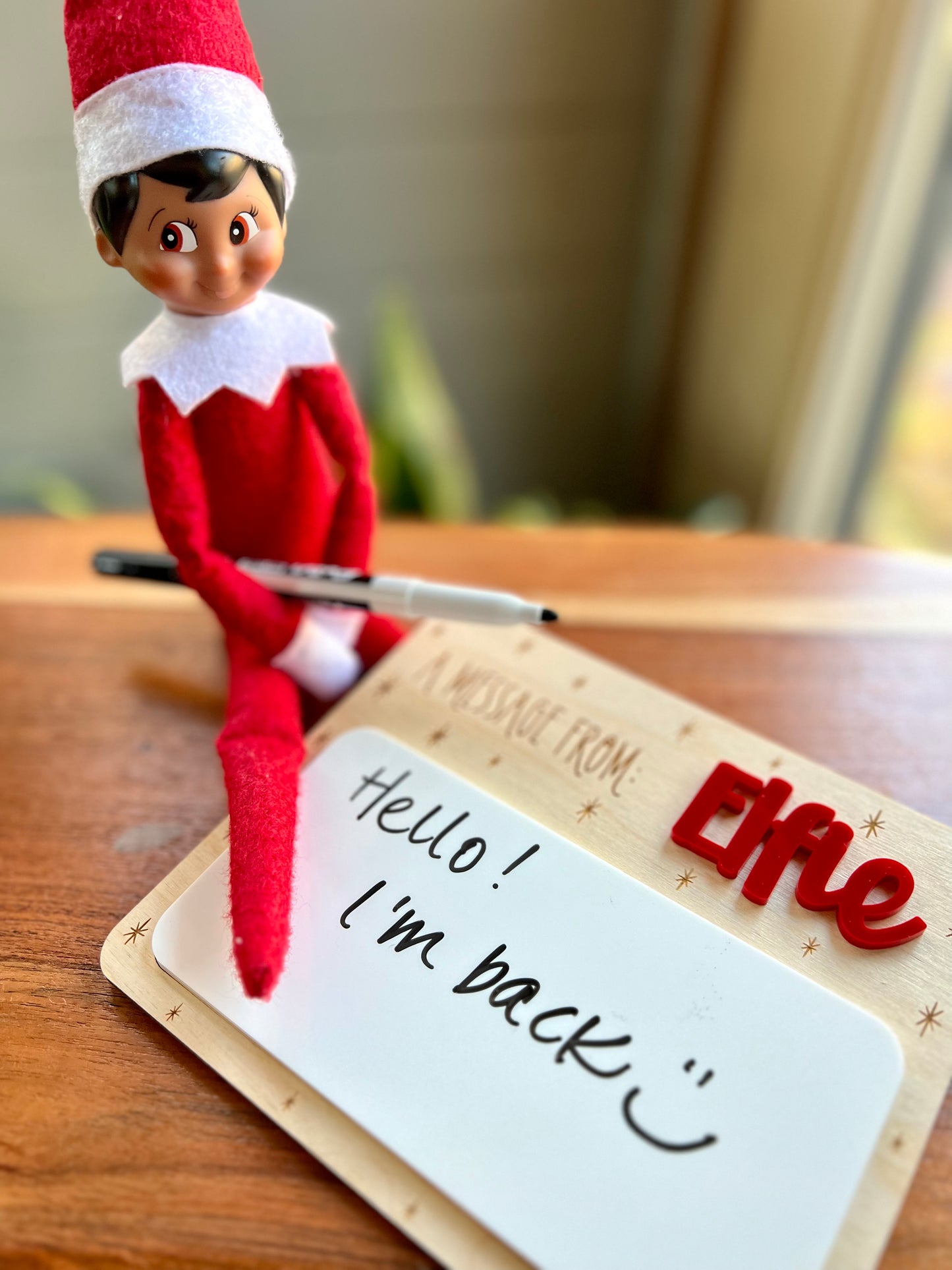 Magnetic Elf Message Board - Dry Erase