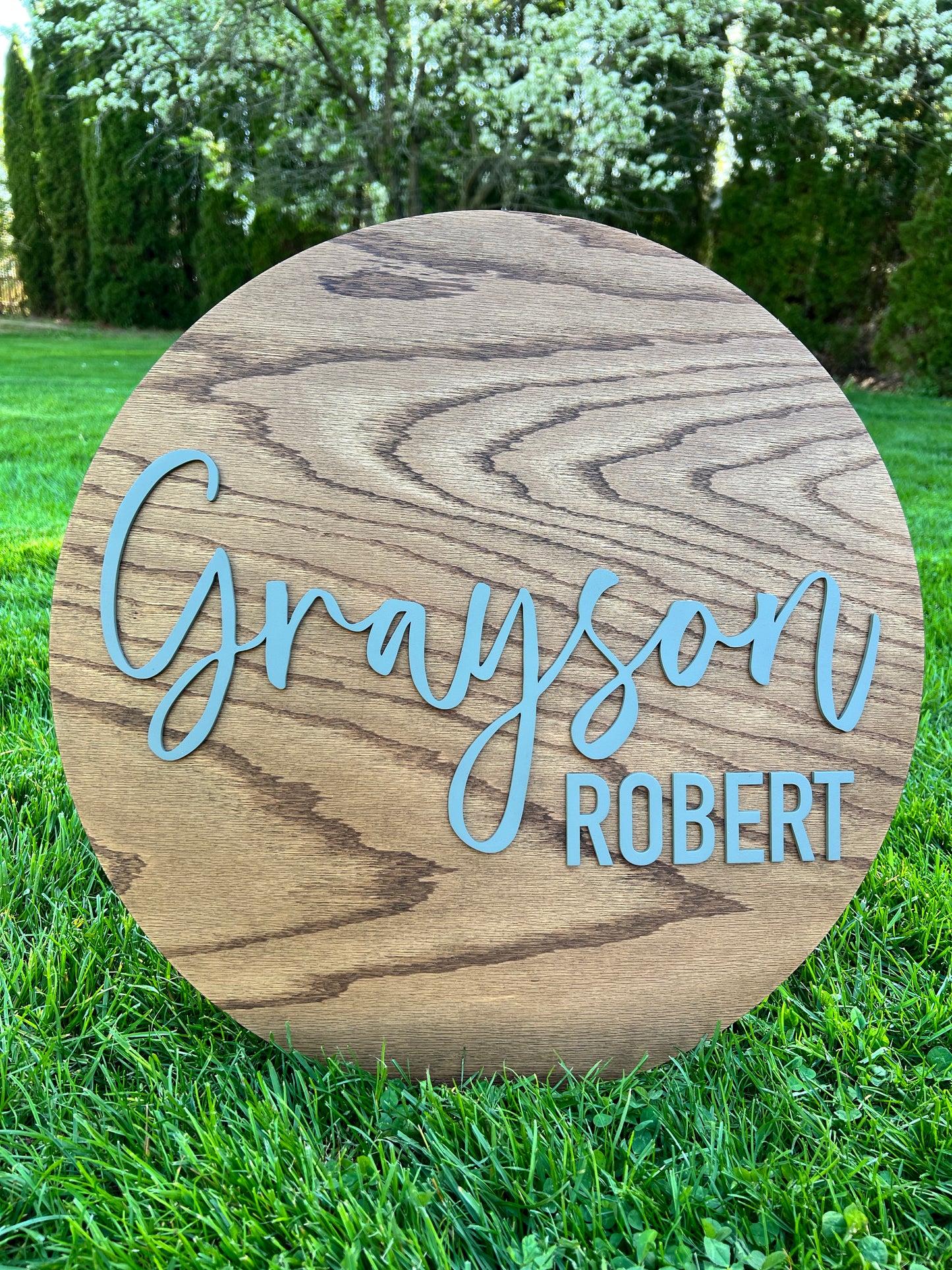 3D Custom Round Name Sign