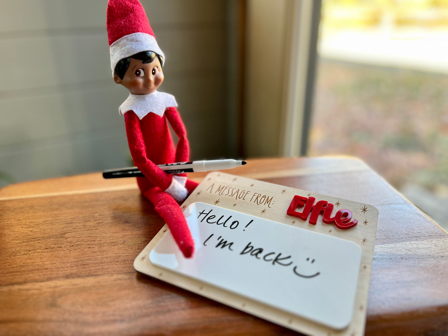 Magnetic Elf Message Board - Dry Erase