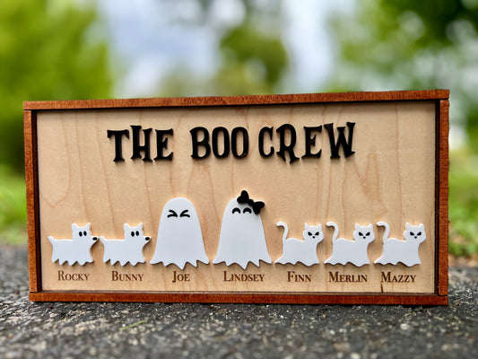 Boo Crew Family Ghost Sign