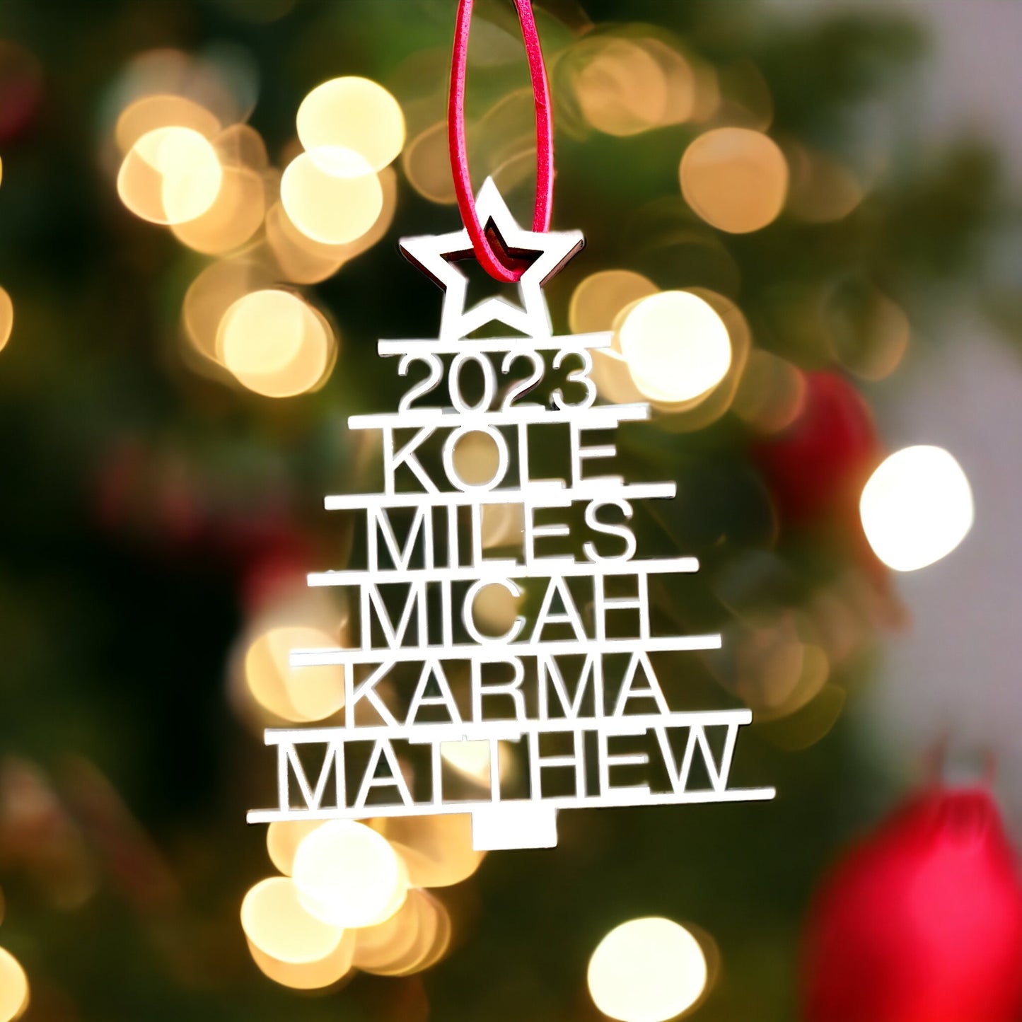 Christmas Tree Name Ornament