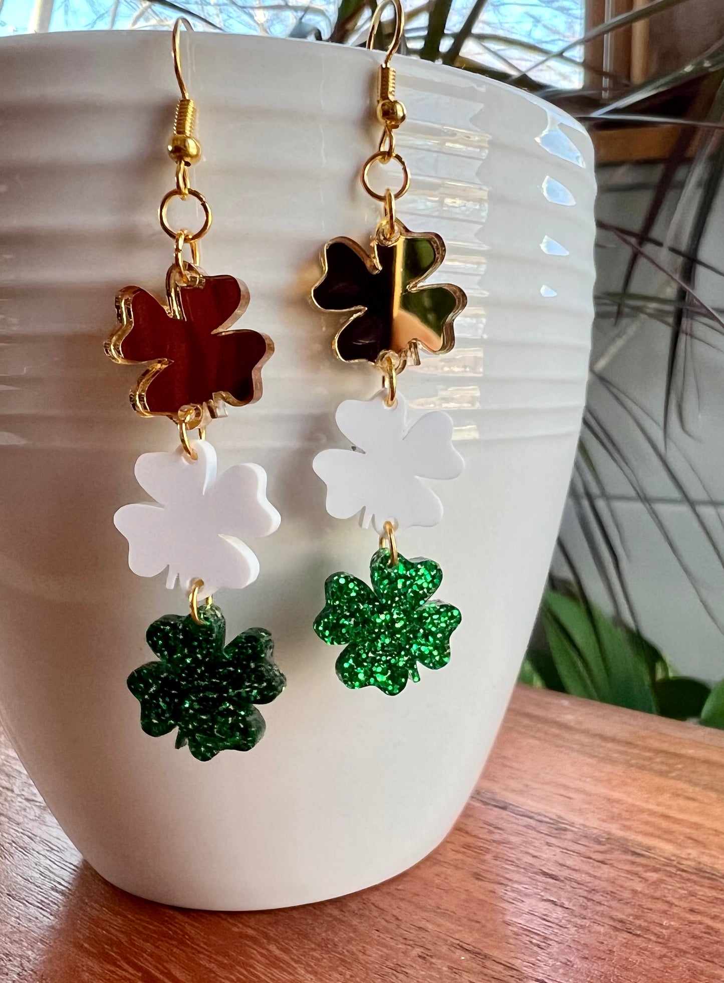 Shamrock Dangle Earrings