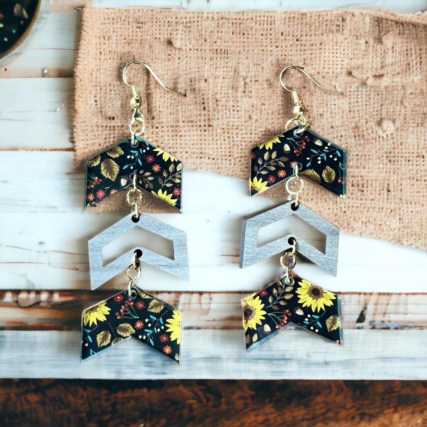 Floral Boho Dangle Earrings