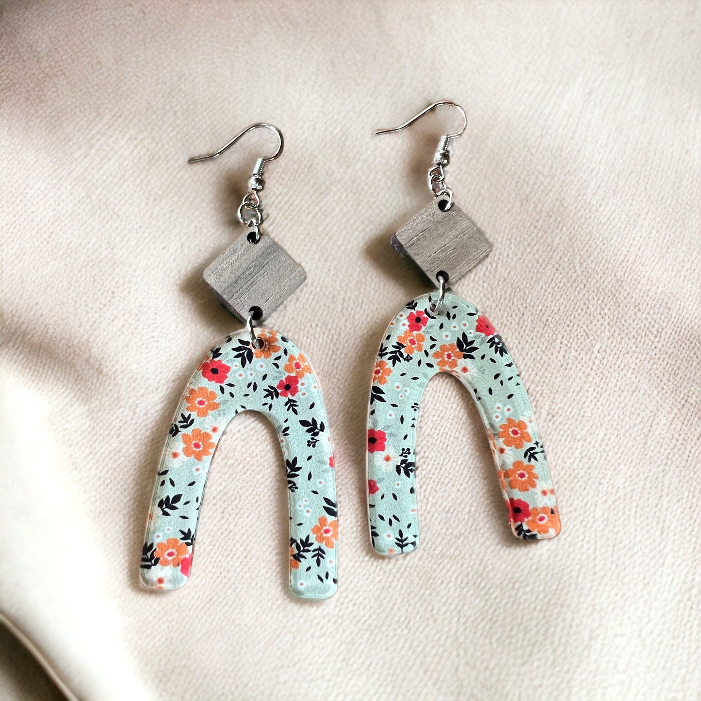 Floral Boho Dangle Earrings