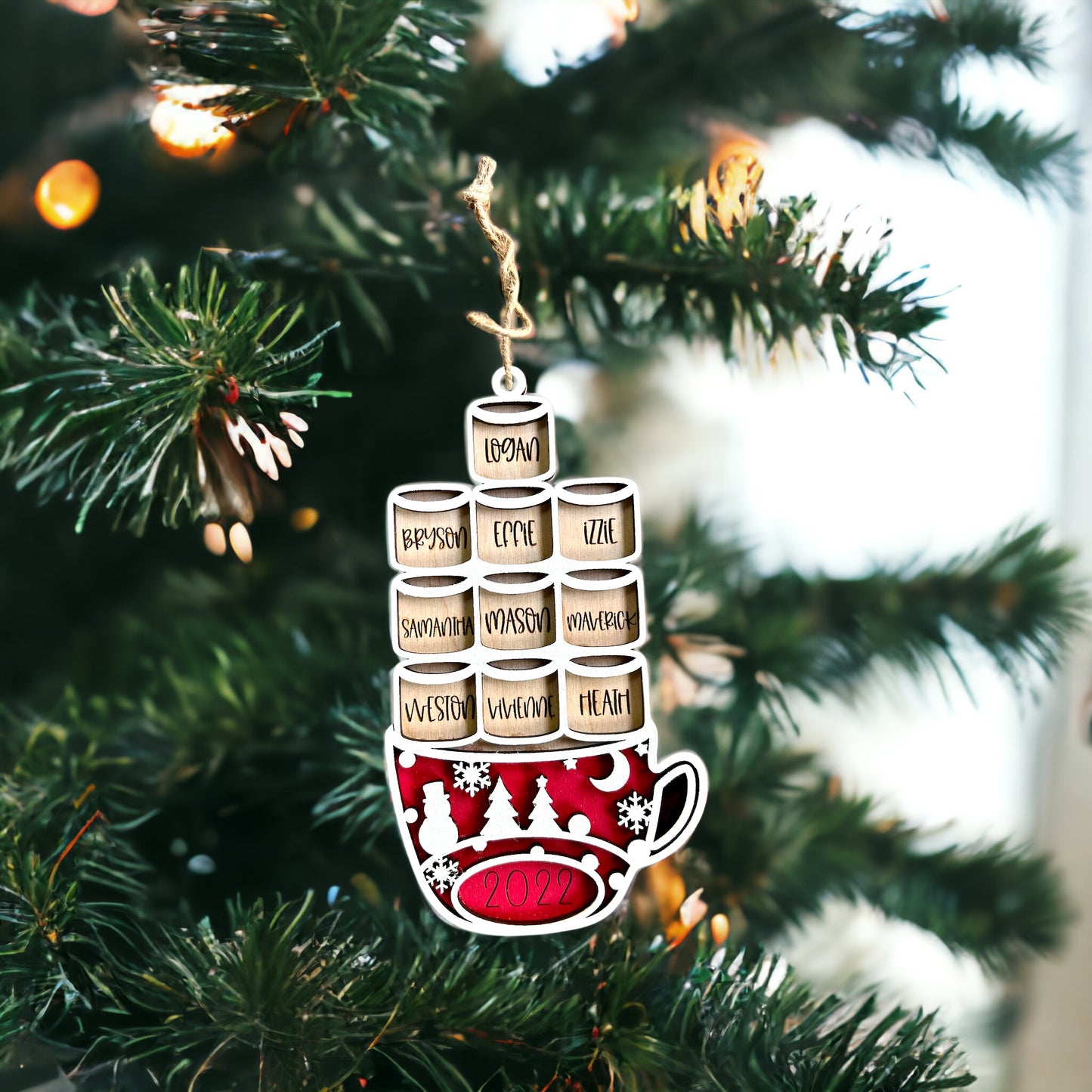 Christmas Mug Ornament - Personalized