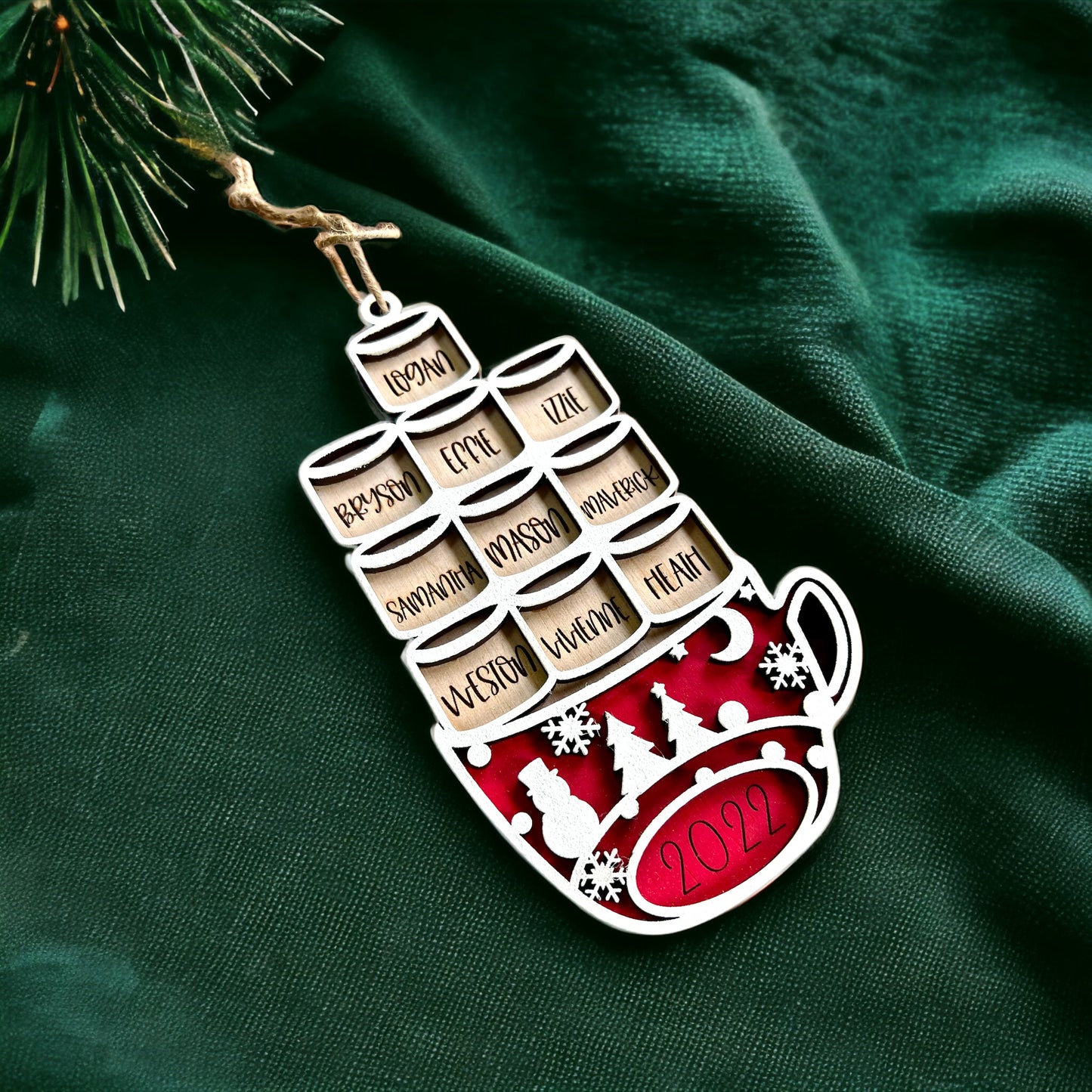 Christmas Mug Ornament - Personalized