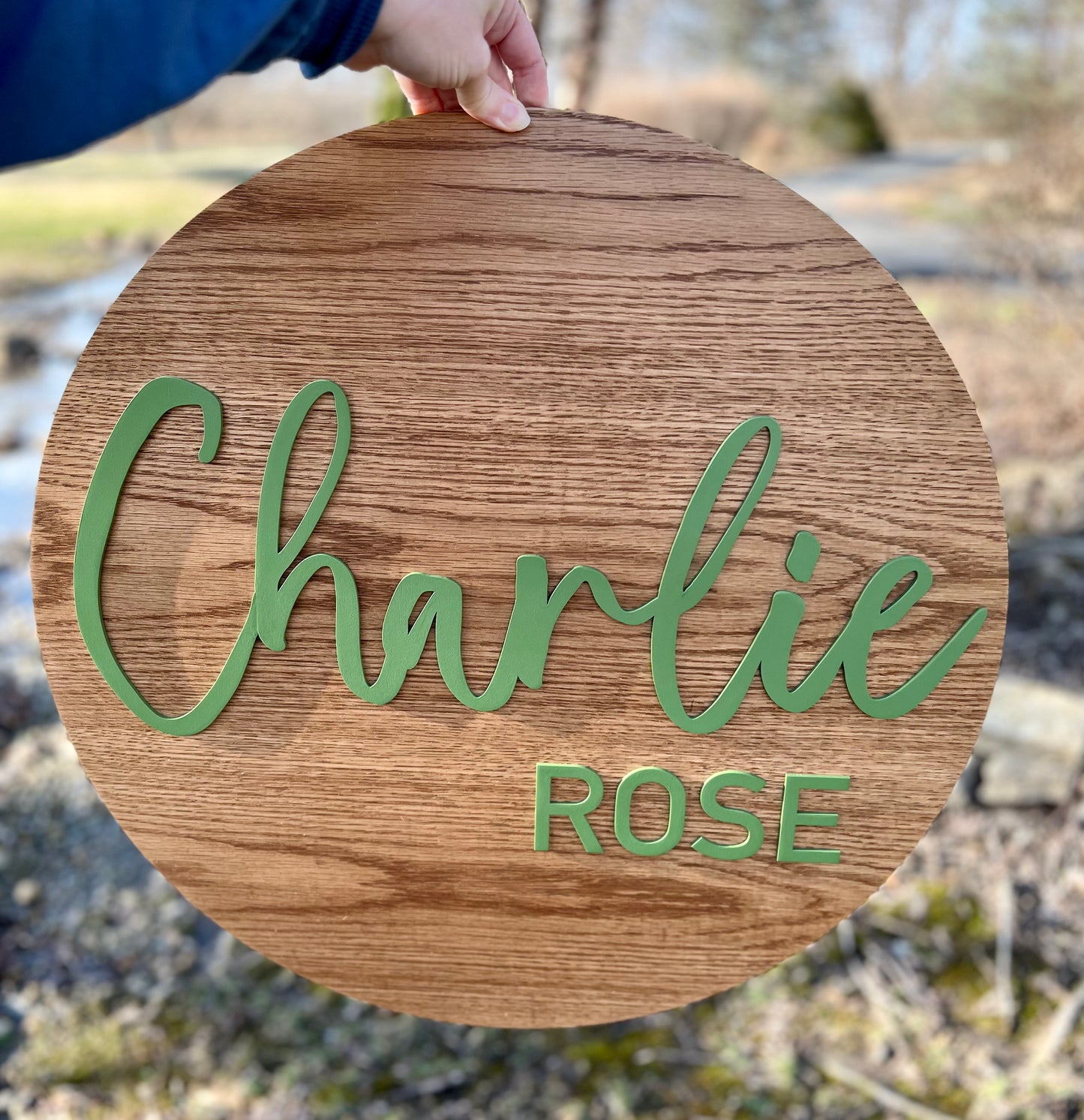 3D Custom Round Name Sign