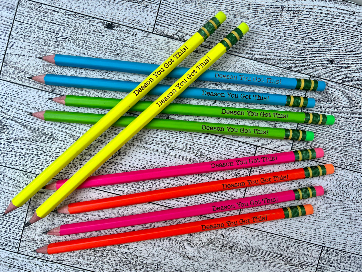 10 Personalized Pencils Set - Ticonderoga