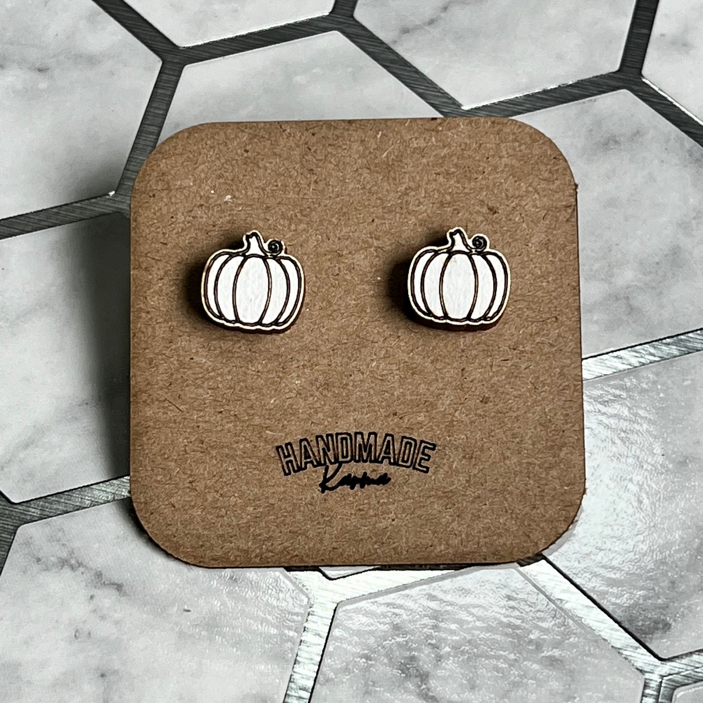 Fall Pumpkin Stud Earrings