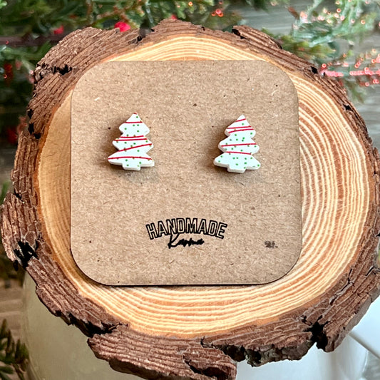 Christmas Tree Snack Cake Earrings