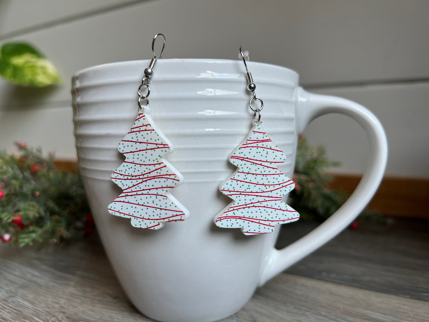 Christmas Tree Snack Cake Earrings